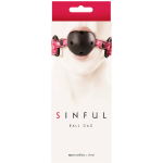 Sinful Adjustable Vinyl Ball Gag - Pink - Image 2
