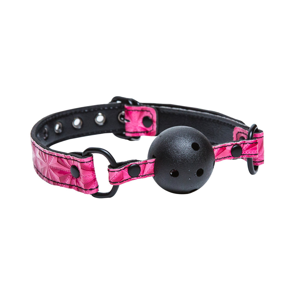 CNVNAL-54813_2_87ce19d4-0c6a-4a2c-bd0f-5308a19e0efd Sinful Adjustable Vinyl Ball Gag - Pink - Image 1