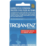 Trojan Condom Enz With Spermicidal Lubricant 3 Pack
