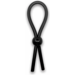 Rock Solid Lasso Single Adjustable Black Silicone Cock Tie