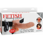Fetish Fantasy 7in Vibrating Hollow Strap-on With Balls Flesh - Image 3