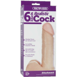 Vac-U-Lock 6" Realistic Dildo - Beige - Image 3