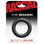 Rascal The Brawn 3X Stretch Silicone Cock Ring Black - Image 3