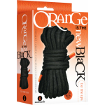 The 9's, Orange Is The New Black, Tie Me Ups Cotton/nylon Blend Bondage Rope, Black With Orange Aigl - Image 2
