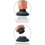 King Cock 9 inches Vibrating Dildo Beige - Image 3