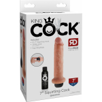 King Cock 7 inches Squirting Dildo Beige - Image 3