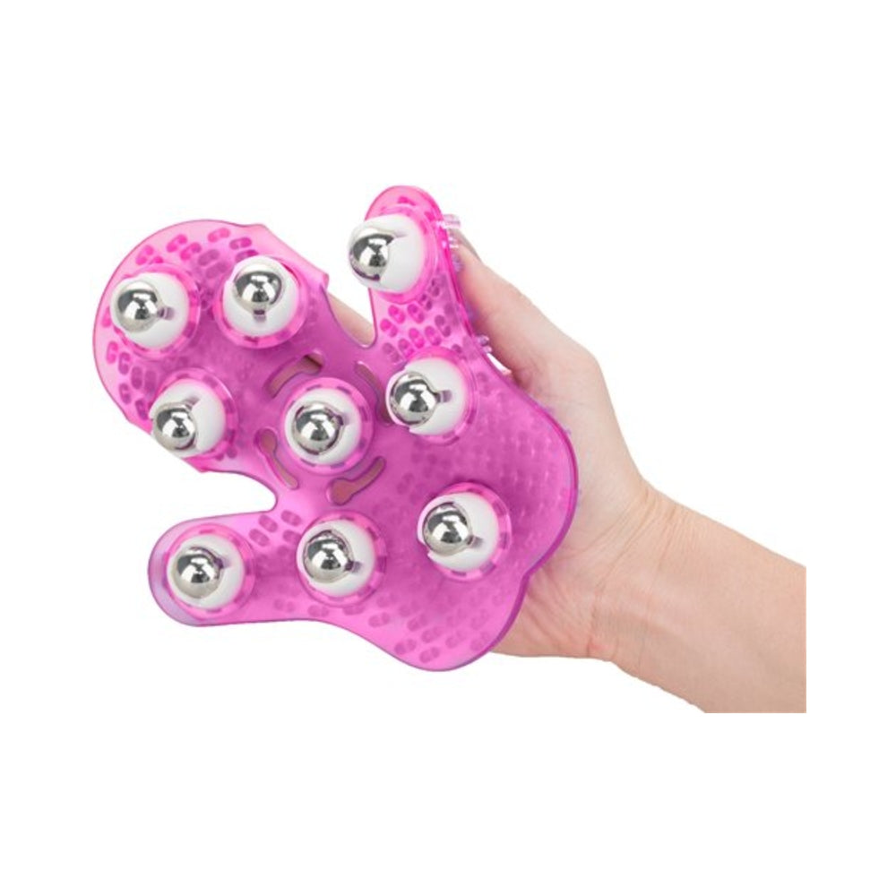 CNVNAL-59672_3_56ffa92b-8bd6-4b2a-b8f7-8ff469b75ebd Roller Balls Massager Pink Massage Glove - Image 1