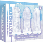 The 9's, Vibrating Sextenders, 3-pack, Nubbed, Contoured, Ribbed - Image 2
