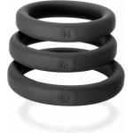 Perfect Fit Xact-fit Silicone Rings S-m (#14, #15, #16) Black