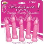 Bachelorette Party Pecker Party  Candles Pink 5 Pack - Image 2