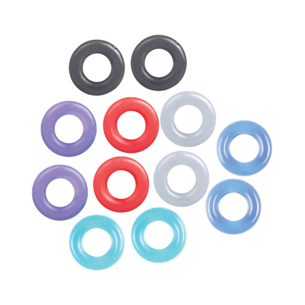 CNVNAL-61675_1_f00d902a-59bd-46d8-9426-143c35a9a5b1 The 9's, Baller's Dozen, 12-piece TPE Cock Ring Set - Image 1