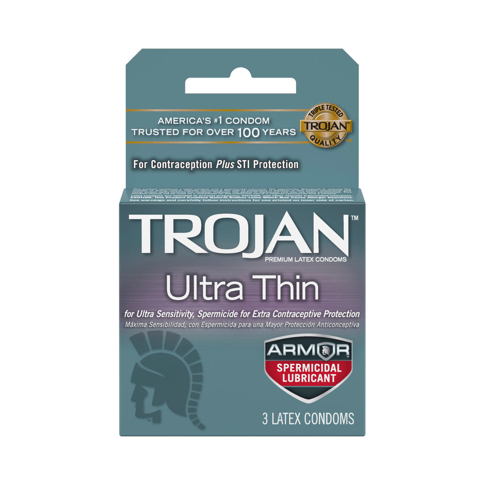 CNVNAL-63777_1_2e17489f-d826-4a37-95d1-fc15f2a6fdc3 Trojan Ultra Thin Armor (spermicidal) 3pk - Image 1