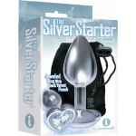The 9's, The Silver Starter, Bejeweled Heart Stainless Steel Plug - Image 3