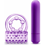 Play With Me - The Player - Vibrating Double Strap Cockring - Purple - Image 3