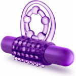 Play With Me - The Player - Vibrating Double Strap Cockring - Purple - Image 2