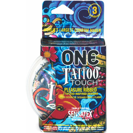ONE Tattoo Touch Condom 3pk