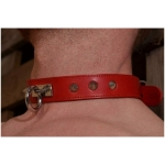 Rouge O Ring Studded Collar Red - Image 2