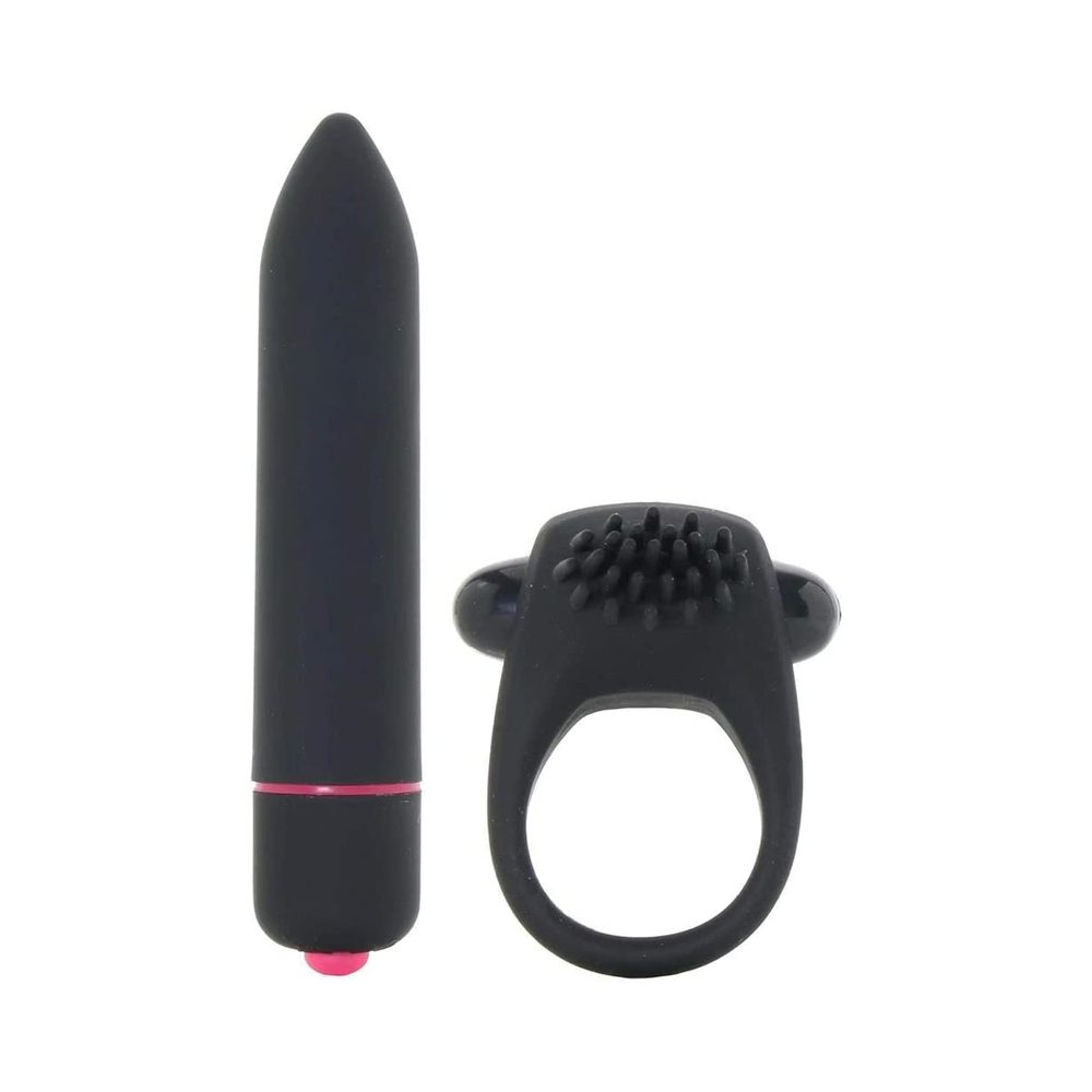CNVNAL-66784_20a8d0da3772e6e2819429ae520cad6a Intense Cockring And Bullet 10 Function Bullet Waterproof Black - Image 1
