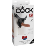 King Cock Strap-on Harness W/ 6in Cock Tan - Image 3