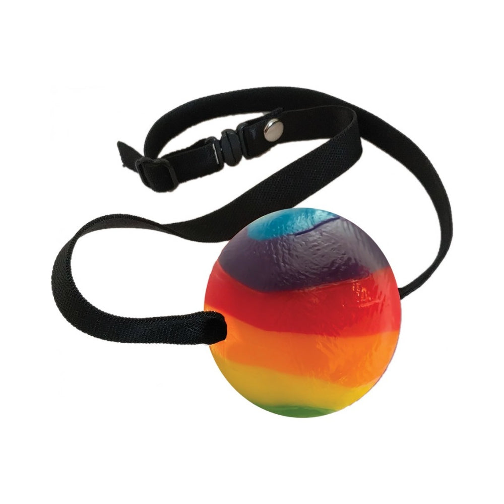 CNVNAL-67490_3_2186fb0e-329c-4c8e-b556-9eaef6aef710 Rainbow Candy Ball Gag - Image 1