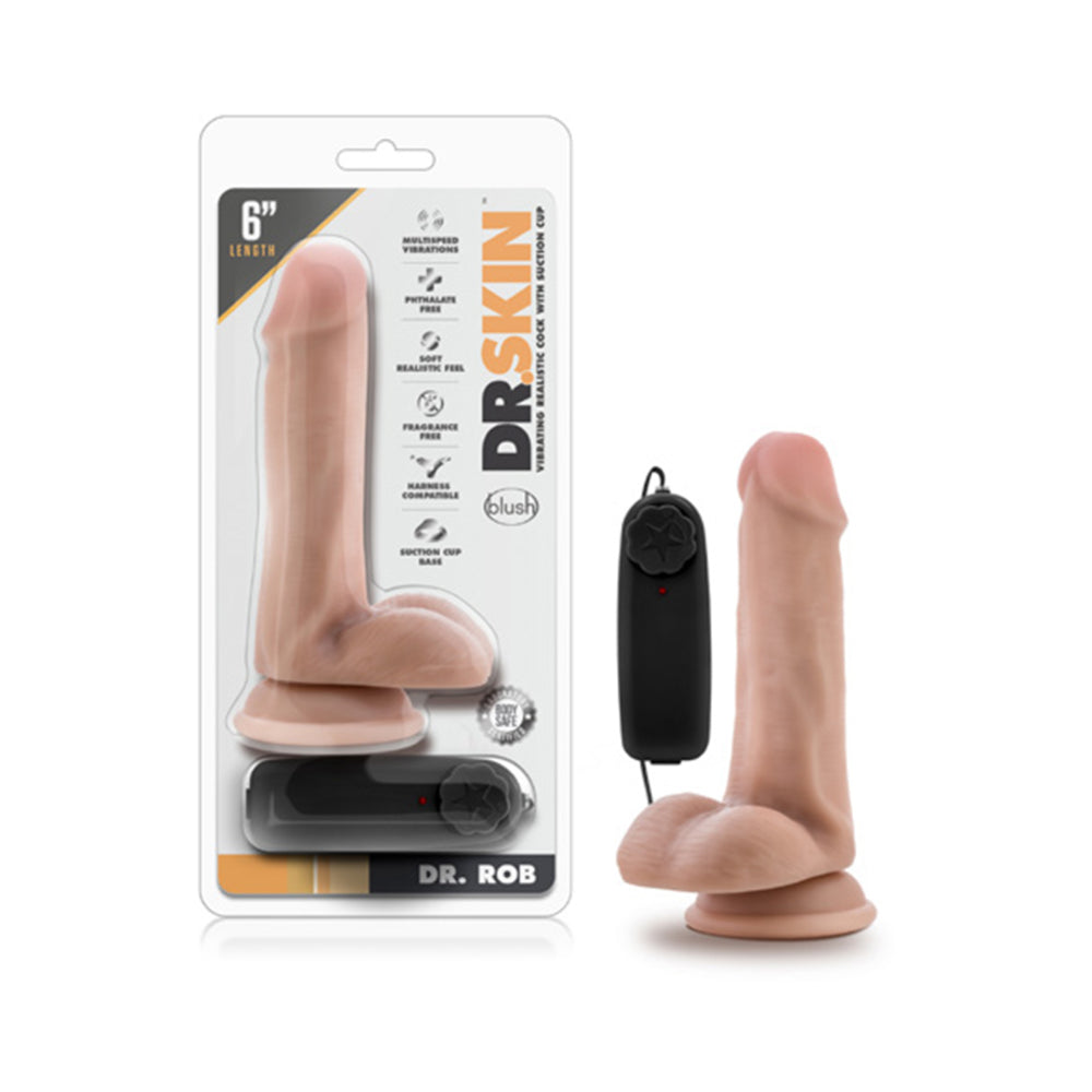 CNVNAL-67561_a1748c6d-5ba0-4059-acac-f2d58306934b Dr. Skin - Dr. Rob - 6in Vibrating Cock With Suction Cup - Vanilla - Image 1