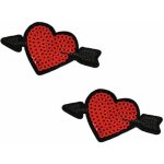Neva Nude Reusable Pasty Hearts Sequins Pasties