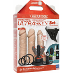 Vac-U-Lock Vibrating Ultraskyn Couples Set with Remote - Beige - Image 3