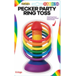 Rainbow Pecker Party Ring Toss Game 6 Rings - Image 2
