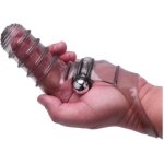 Vibrofinger Ribbed Finger Massager Smoke