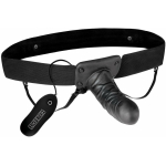 Lux Fetish Unisex Vibrating Hollow Strap On Dildo