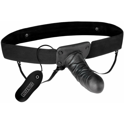 Lux Fetish Unisex Vibrating Hollow Strap On Dildo