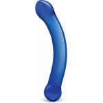 Glas 6 inches Curved Glass G-Spot Dildo Blue
