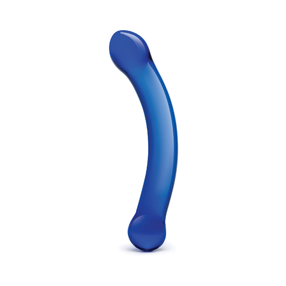 CNVNAL-70317_2_90afef4c-0e84-4e20-b4be-0b47eab1561a Glas 6 inches Curved Glass G-Spot Dildo Blue - Image 1