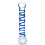 Glas 6.55in Spiral Glass Beaded Dildo - Image 2