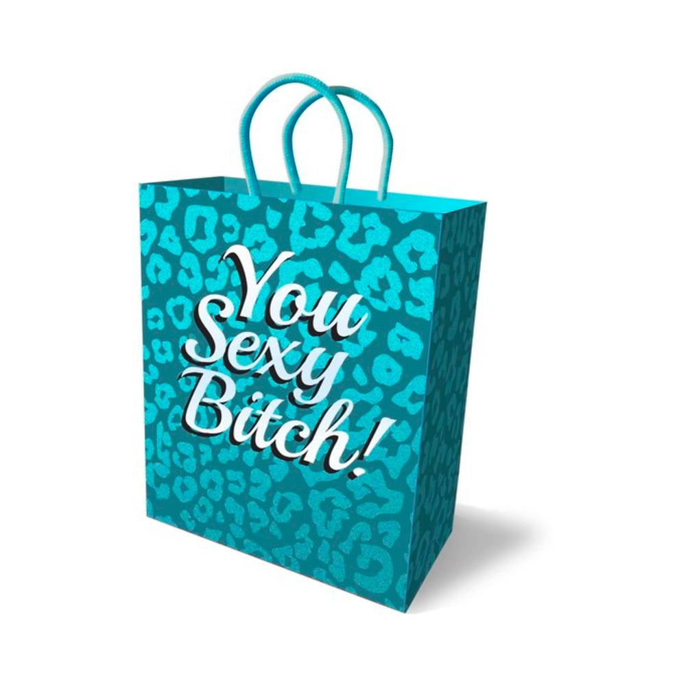 CNVNAL-70388_1_c4597789-4fd9-4d95-88a0-d35bb5e4bf14 You Sexy Bitch Gift Bag Teal Blue 10 inches - Image 1