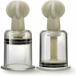 Temptasia - Clit And Nipple Large Twist Suckers - Set Of 2 - Clear