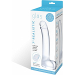 7" Realistic Curved Glass G-Spot Dildo