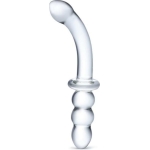 8"  Ribbed G-Spot Glass Dildo