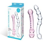 Double Pleasure Glas Dildo Set 2pc - Image 2
