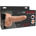Fetish Fantasy 6in Hollow Rechargeable Strap-on With Remote, Flesh - Image 3
