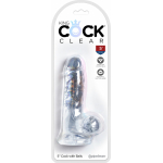 King Cock Clear 5in Cock with Balls - Image 3