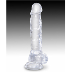 King Cock Clear 8in Cock with Balls
