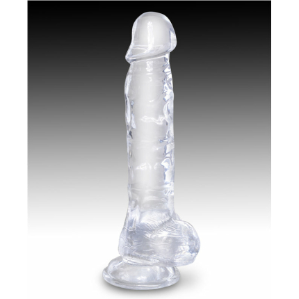 King Cock Clear 8in Cock with Balls
