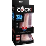 King Cock Triple Density 7 inches Beige Dildo - Image 3