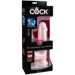 King Cock Triple Density 7.5 inches Cock, Balls Dildo Beige - Image 3