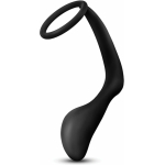 Anal Adventures Platinum Cock Ring Plug Black - Image 2