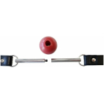 Ball Gag - Black With Removable Red Ball And Stainless Steel Rod - Image 2
