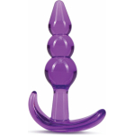 B Yours  Triple Bead Anal Plug Purple - Image 2