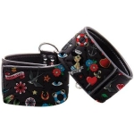 Ouch! Old School Tattoo Printed Hand Cuffs