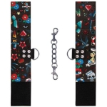 Ouch! Old School Tattoo Printed Hand Cuffs - Image 3